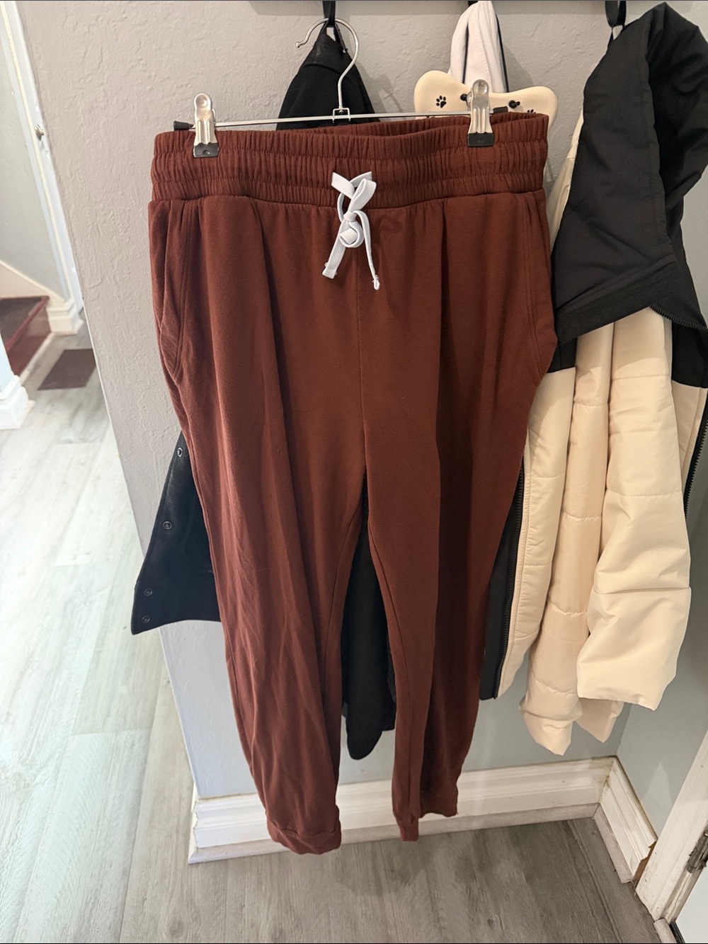 Eterna Women's Rust Brown Track Pants with Drawstring